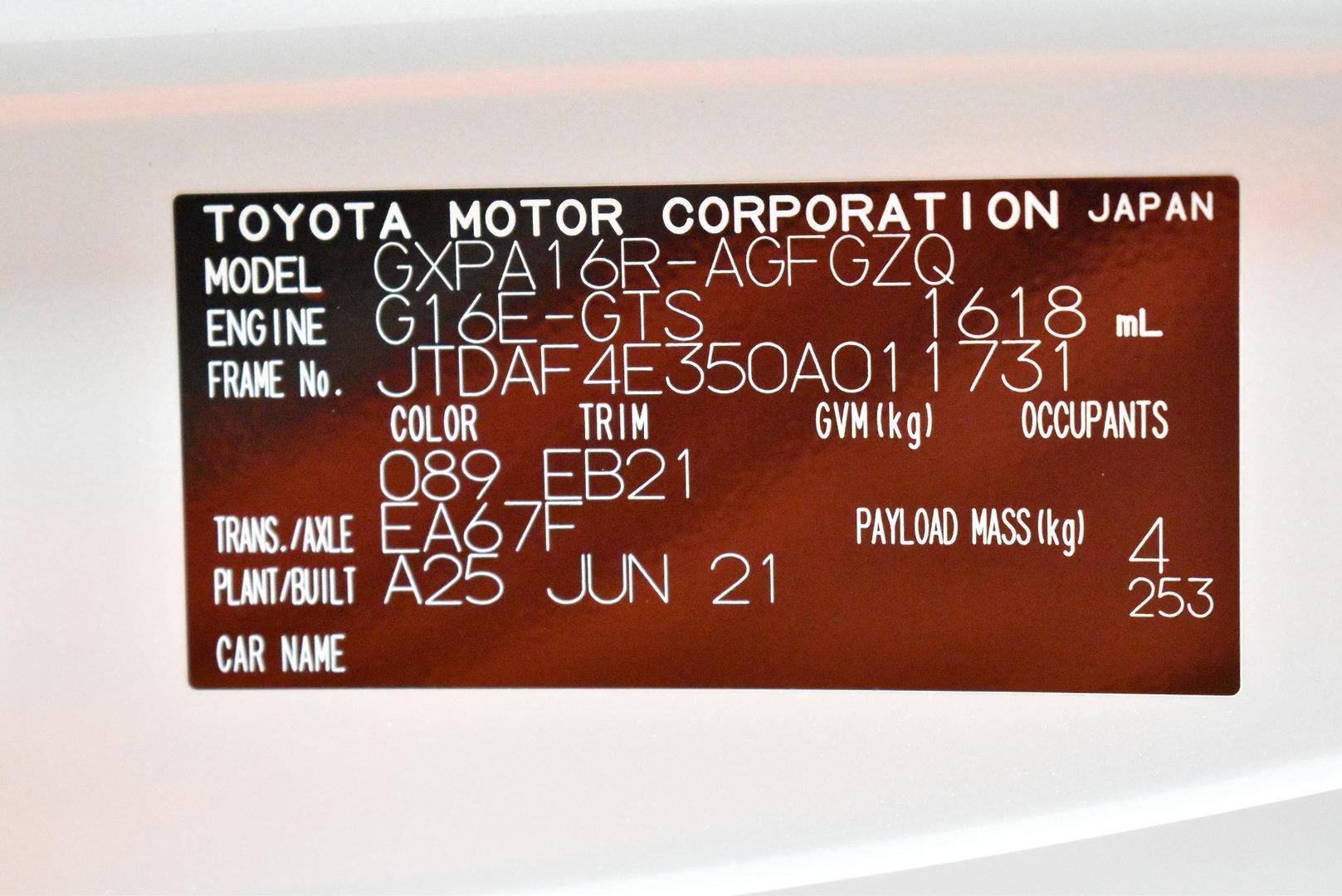 2021 Used Toyota Yaris GXPA16R GR Rallye Hatchback